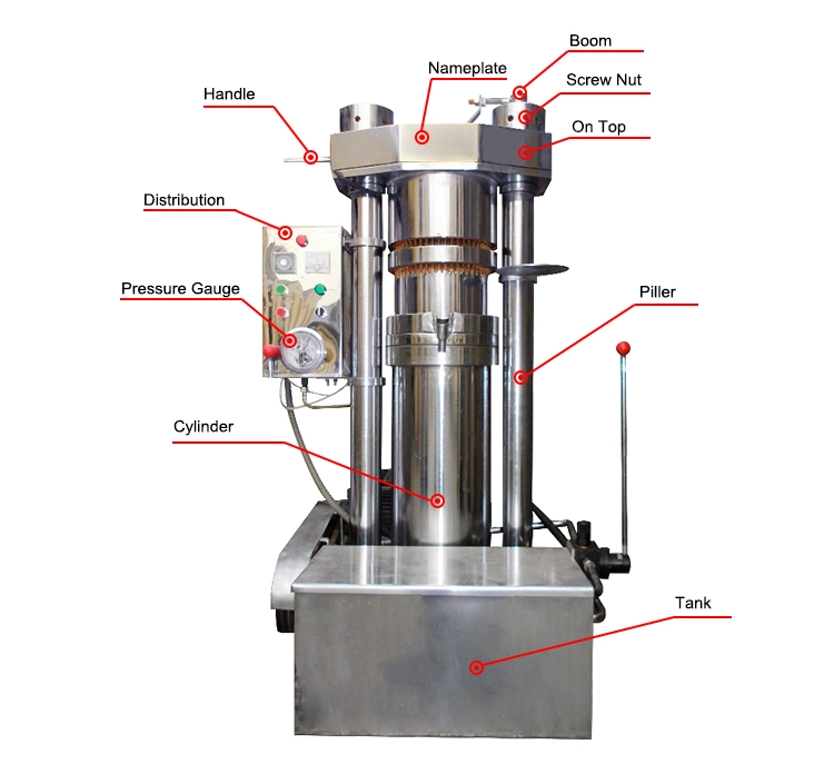 Easy Operation Family Use Hydraulic Coconut Flax-Seed Oil Press Machine Palm Oil Mill