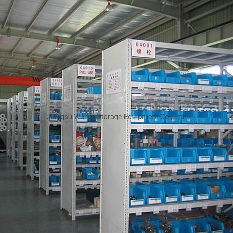 Industrial Warehouse Storage Steel Long Span Rack with Plastic Bin