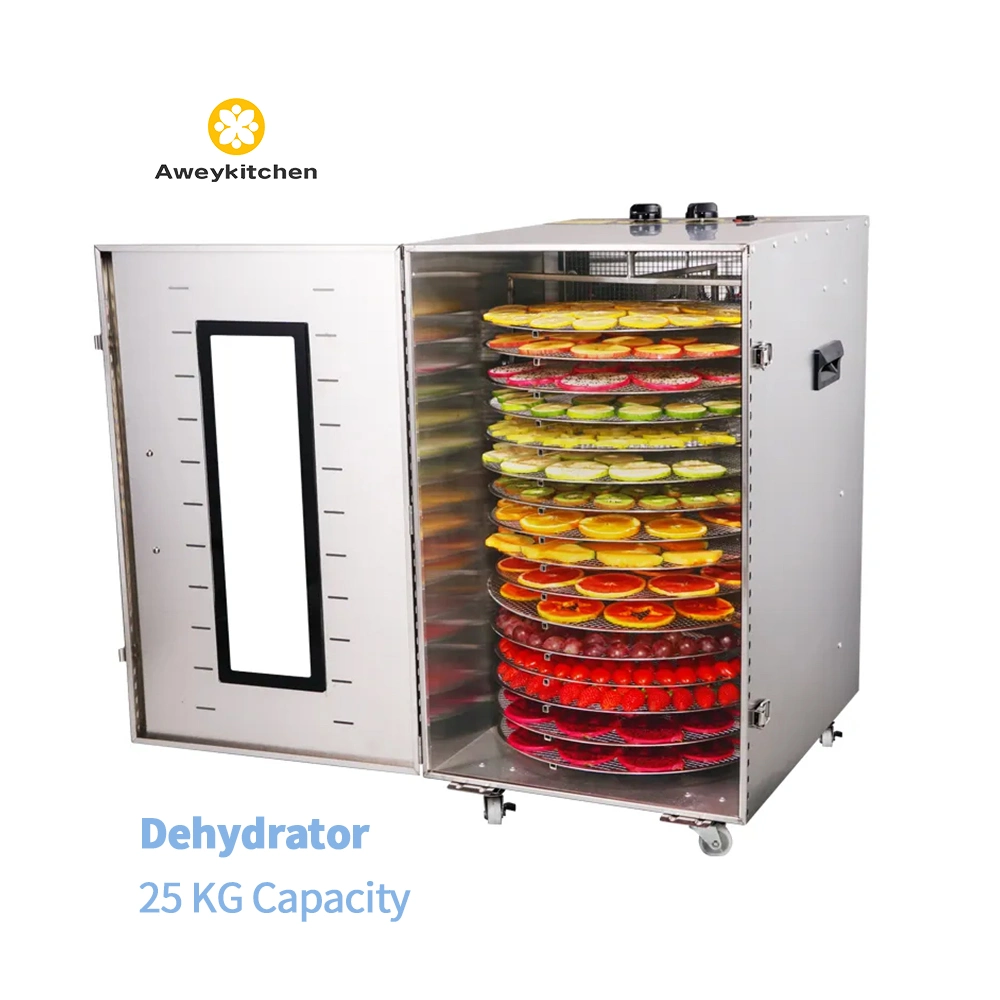 Full Automatic Rotary Food Vegetable Dryer Electric Fruit Dehydrator with 16 Trays