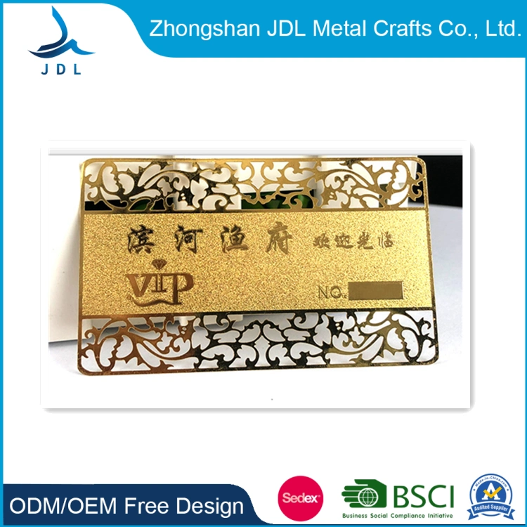 Stainless Steel Membership Loyalty Custom ID Hologram Hotel Keycard NFC EMV Chip Suppliers PVC Chip Embossing Metal Name Business Card