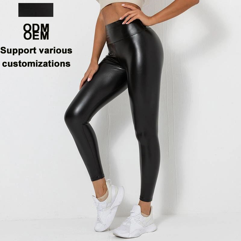 Wholesale/Supplier Women Clothes Fashion Leather Pencil Pants Street Casual Chaparajos Outfit Women Slim Trousers Blegging Pants Wear