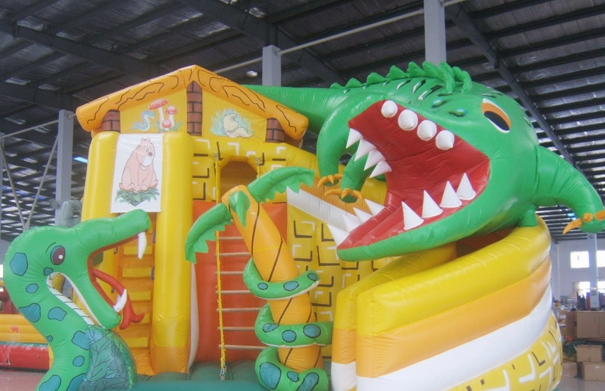 Parque Infantil interior Crocodilo insuflável deslize para brinquedos infláveis