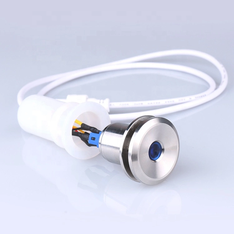 22mm Pin Terminal LED Stainless Steel Flat Head Toilet Kick Switch 1no1nc Electrical Smart Toilet Foot Switch