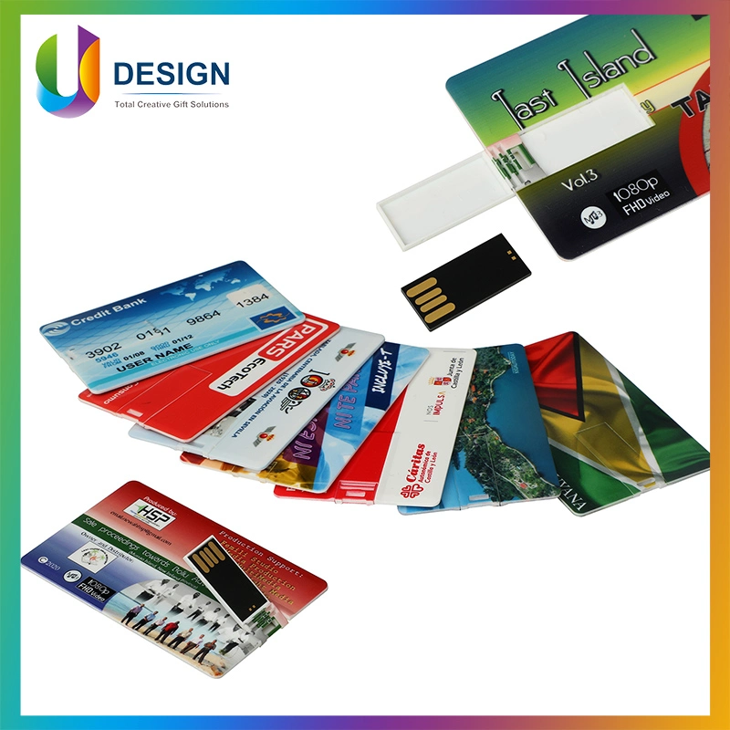 8GB 16GB 32GB Promotion Gift Business Card Shape Bank Card USB Flash Drives Name Card USB Pen Drive