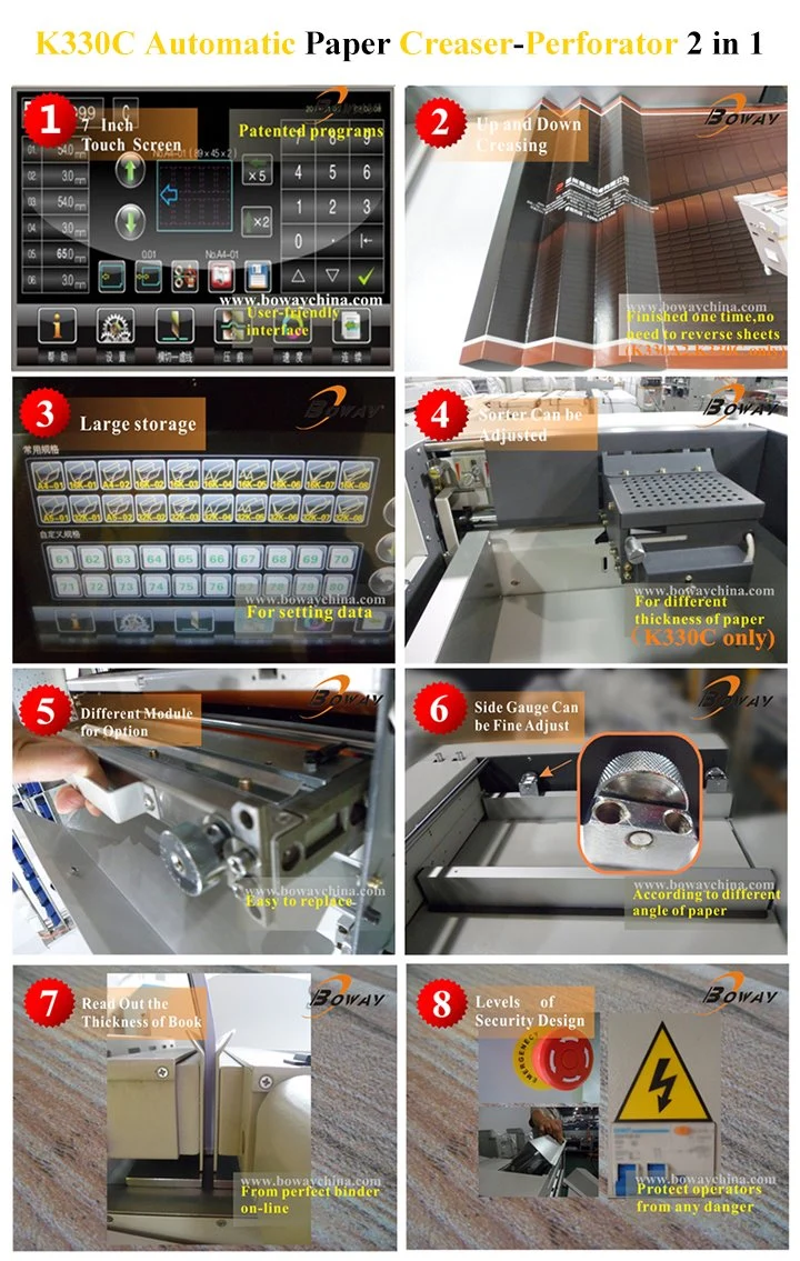 8000 Sheest/Hour Hand Feeding Paper Creaser Perforator Small Creasing Perforating Machine