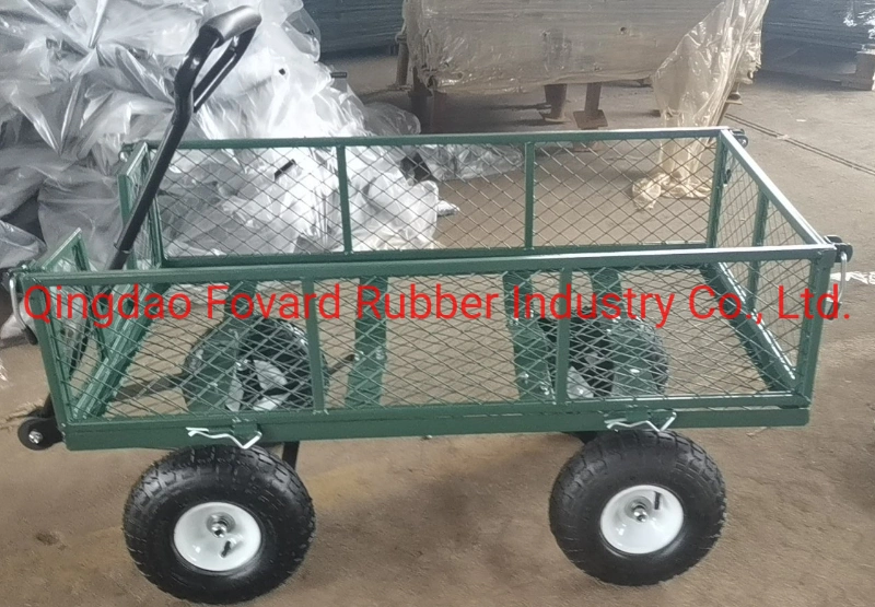 Factory Price Heavy Duty Steel Tool Cart Used for Garden with Four 10*3.50-4 Pneumatic Wheels Tc1840