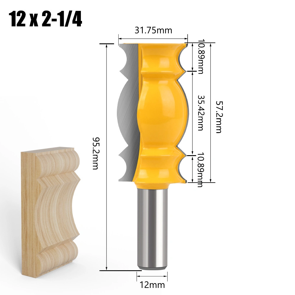 Fresa de madeira CNC de 8 mm 1/2'' Shank Crown Molding Router bit Cortador