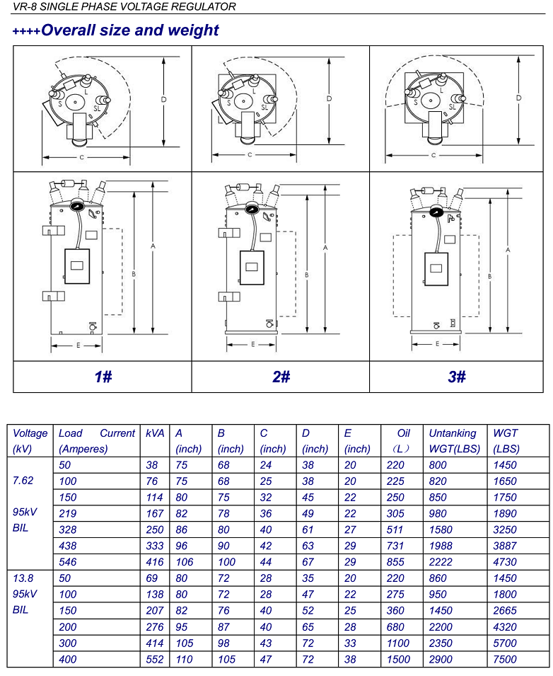 Vr-8 11kv Automatic Step Voltage Regulator