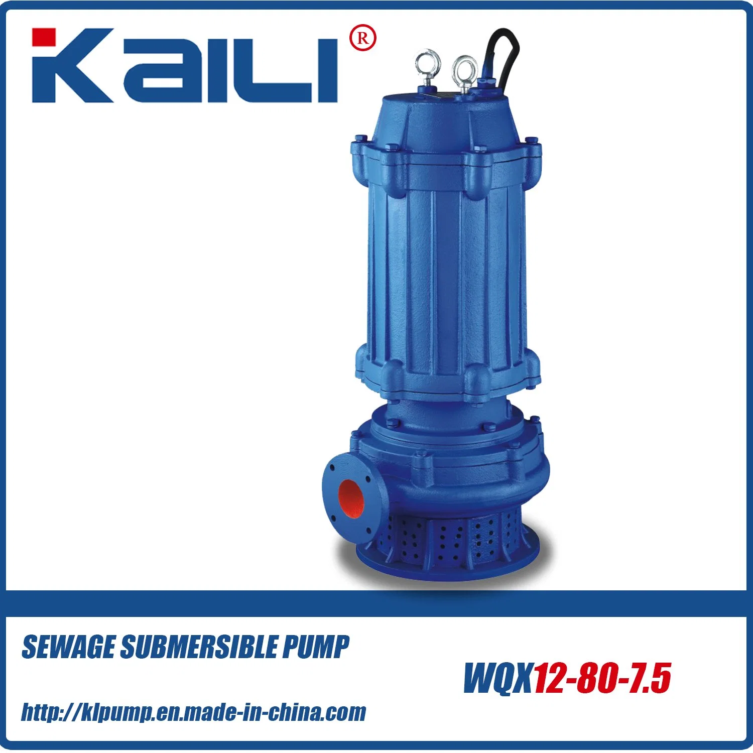 WQX Waste Water Submersible Sewerage Pump Sewage Suction Pump