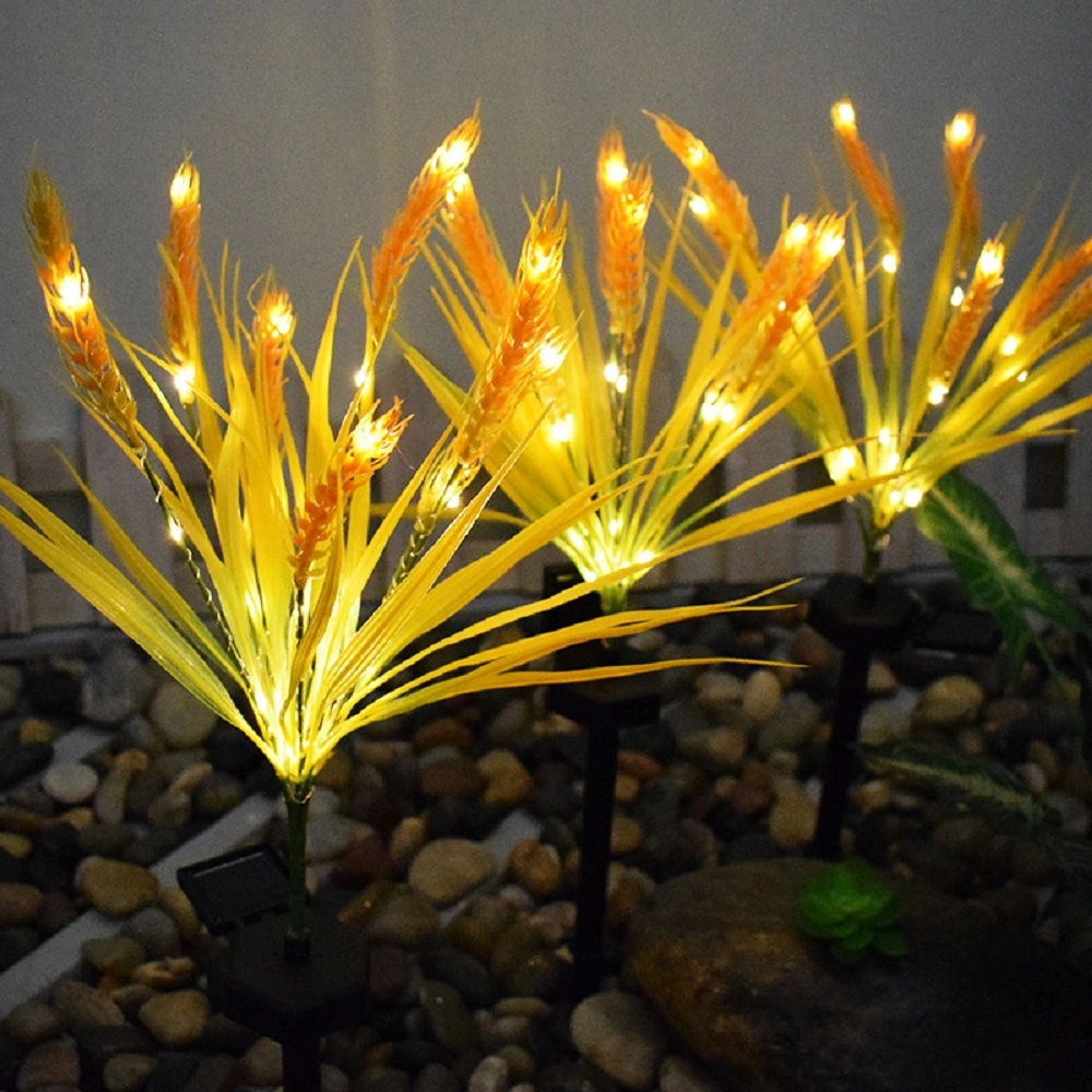 Powered Solar Garden Wheat Ears Figure Lights Lamp for Walkway Home Garden Wyz18468