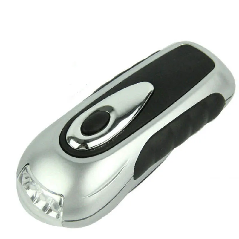 Strong Light Outdoor Portable Self-Powered Hand-Cranked Flashlight