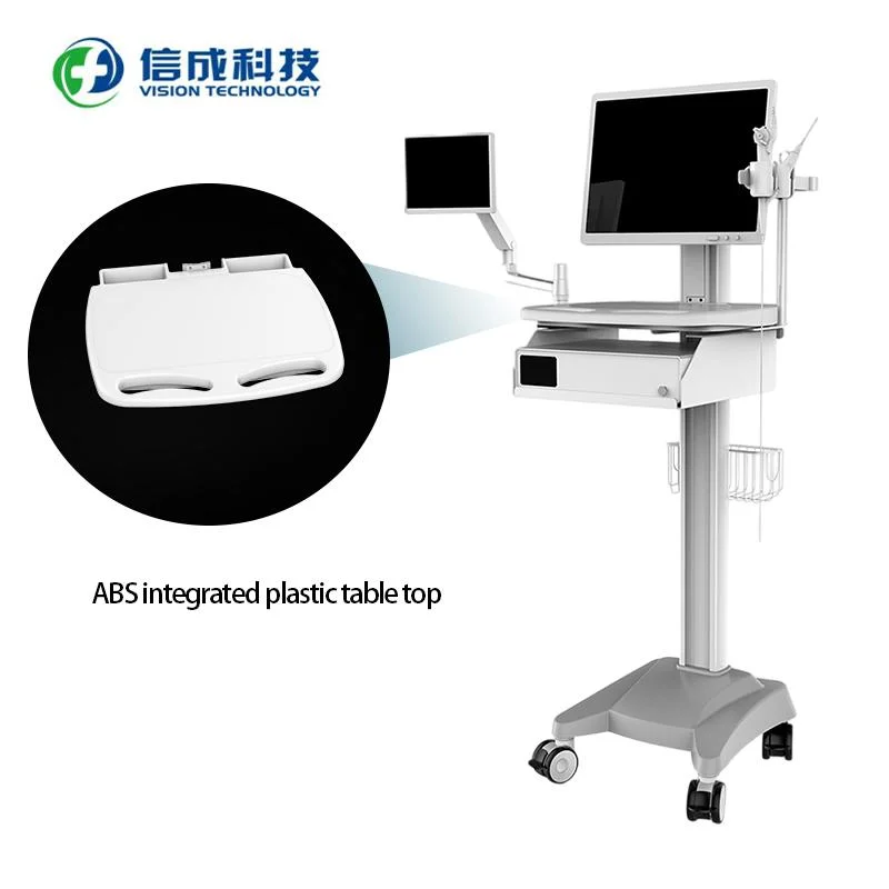 Hospital Electrotome/Endoscopy/Ultrasound Healthcare Medical Workstation Trolley and Cart on Wheels