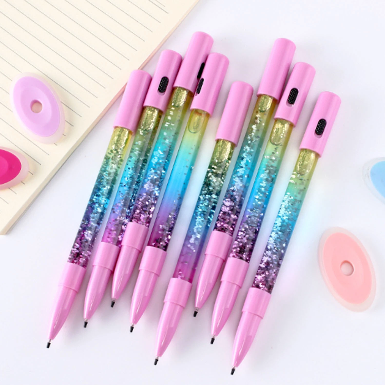Colorful Quicksand Gel Pen Set Girls Magic Wand Fairy Pen