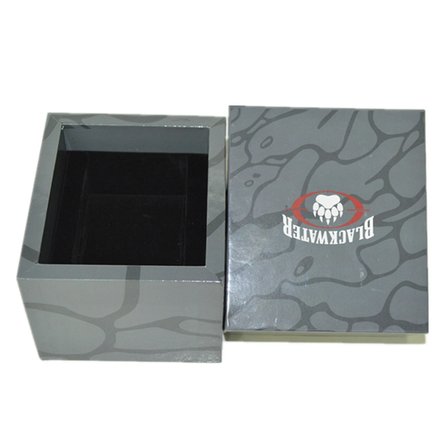 Special Grey Glossy Paper Custom Printing Logo Jewelry Watch Box with Pillow