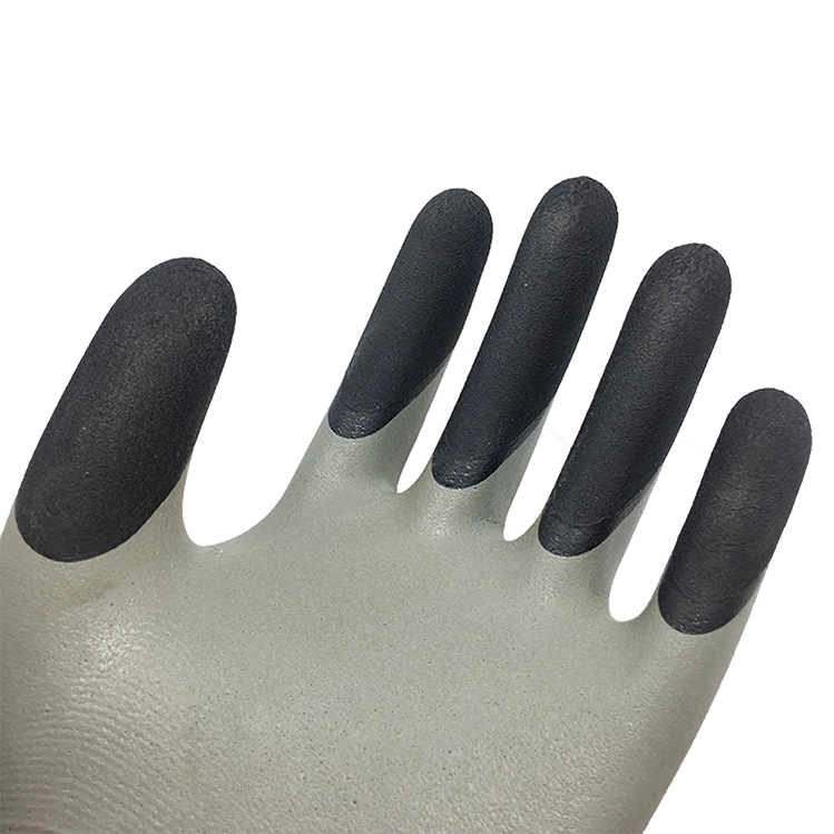 Seamless Polyester Finger Double Dipped Latex Foam Coating Work Gloves