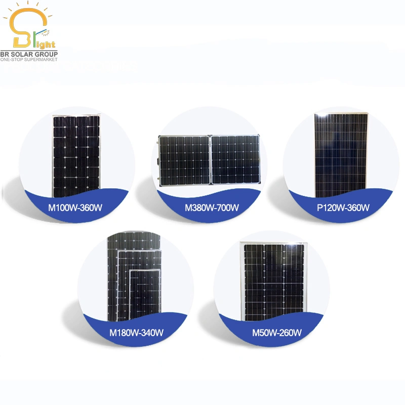 Módulo solar de corte de células medias directo de fábrica con certificación ISO TUV, garantía de 20 años. Paneles solares mono de 250W, 330W, 450W, 670W, 500W, 550W, 600W y 650W.