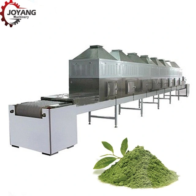 Machine de séchage et de stérilisation par micro-ondes pour le traitement des feuilles de thé noir vert parfumé, des herbes écrasées et en poudre