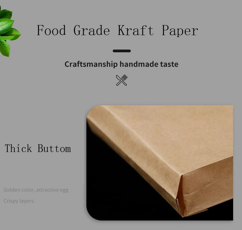 Customized Printed Recyclable Shopping Bread Bakery Cafe Food Grade Kraft Paper Bag