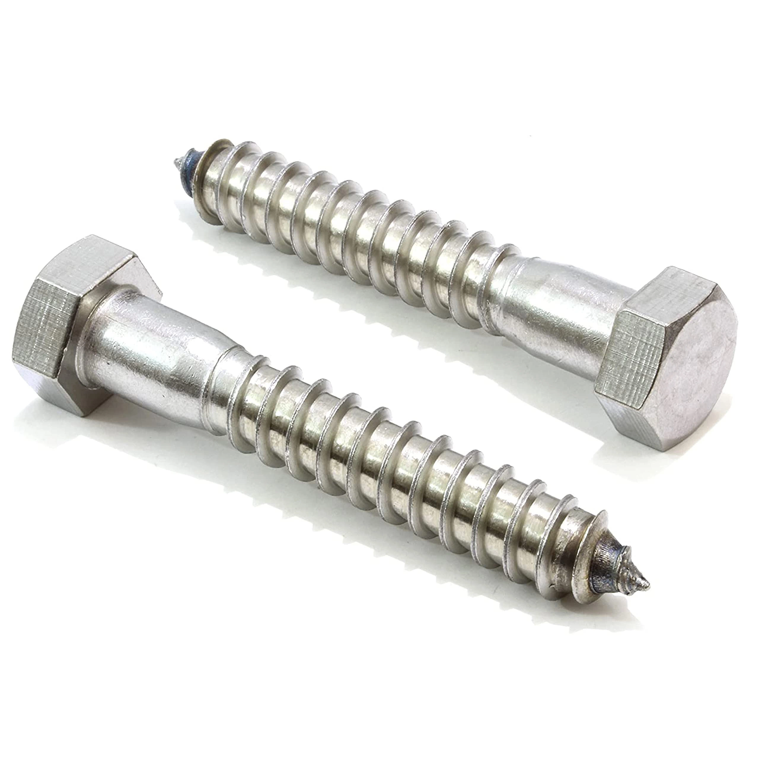 Stainless Steel Zinc Plated Hexagon Cap Head Tapping Wood Screw Lag Screw