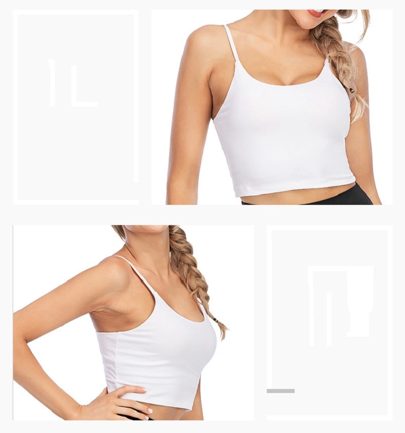 Yoga Tank Top Padded Crop Top Sports Wear Body Shaping Esg16334