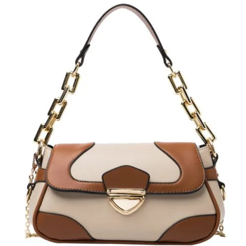 Damen Kette Fashion Lock One Shoulder Messenger Bag Geldbörse Handtasche Tasche