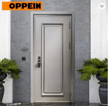 precio de fábrica Oppein Puertas de entrada Residencial Puerta de seguridad de acero