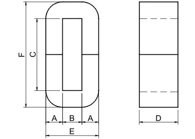 Núcleo dividido KMN-100 con núcleo de transmonómero de aleación de Nanocrestallina