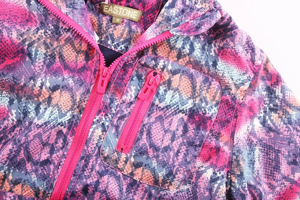 Girls Print Jacket Fleece Jacket Casual Outdoor Jacket Windbreaker Autumn and Winter Children's Clothing