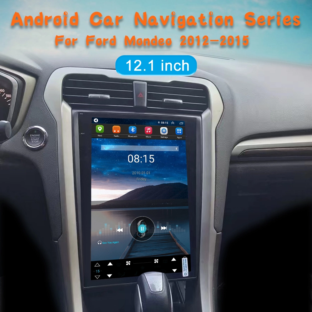 Vídeo para coche pantalla vertical completa Navegación GPS para Ford Mondeo 2012 2013 2014 2015 4+64GB Reproductor multimedia para coche