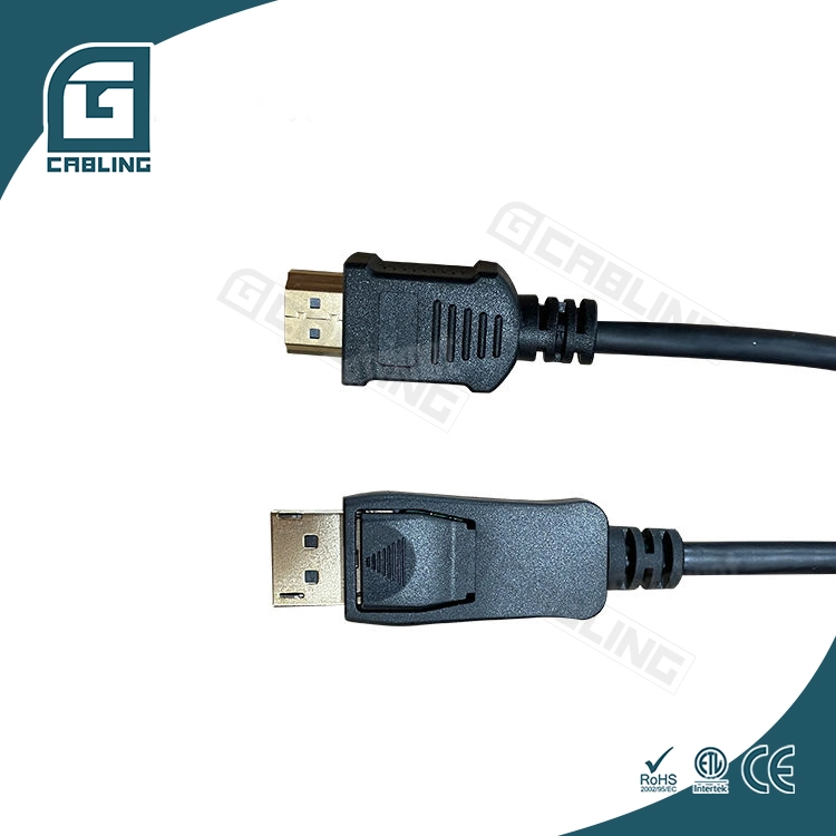 Gcabling High quality/High cost performance  Durable 1m 1.5m 1.8m 2m Adapter Male-Male 24K Gold Plated Displayport Dp 1.4 to HDMI 2.1 Cable