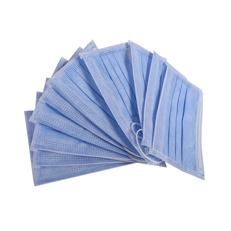 50 PCS Non Woven Anti Pollen Protective Pleated Disposable Earloop 3 Ply Mask