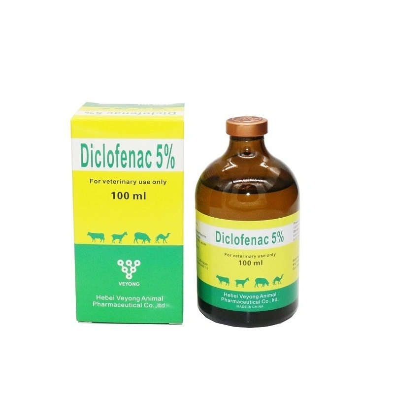 Veterinary Drug Pharmaceutical Factories Supply 5% Diclofenac Sodium Injection for Dog