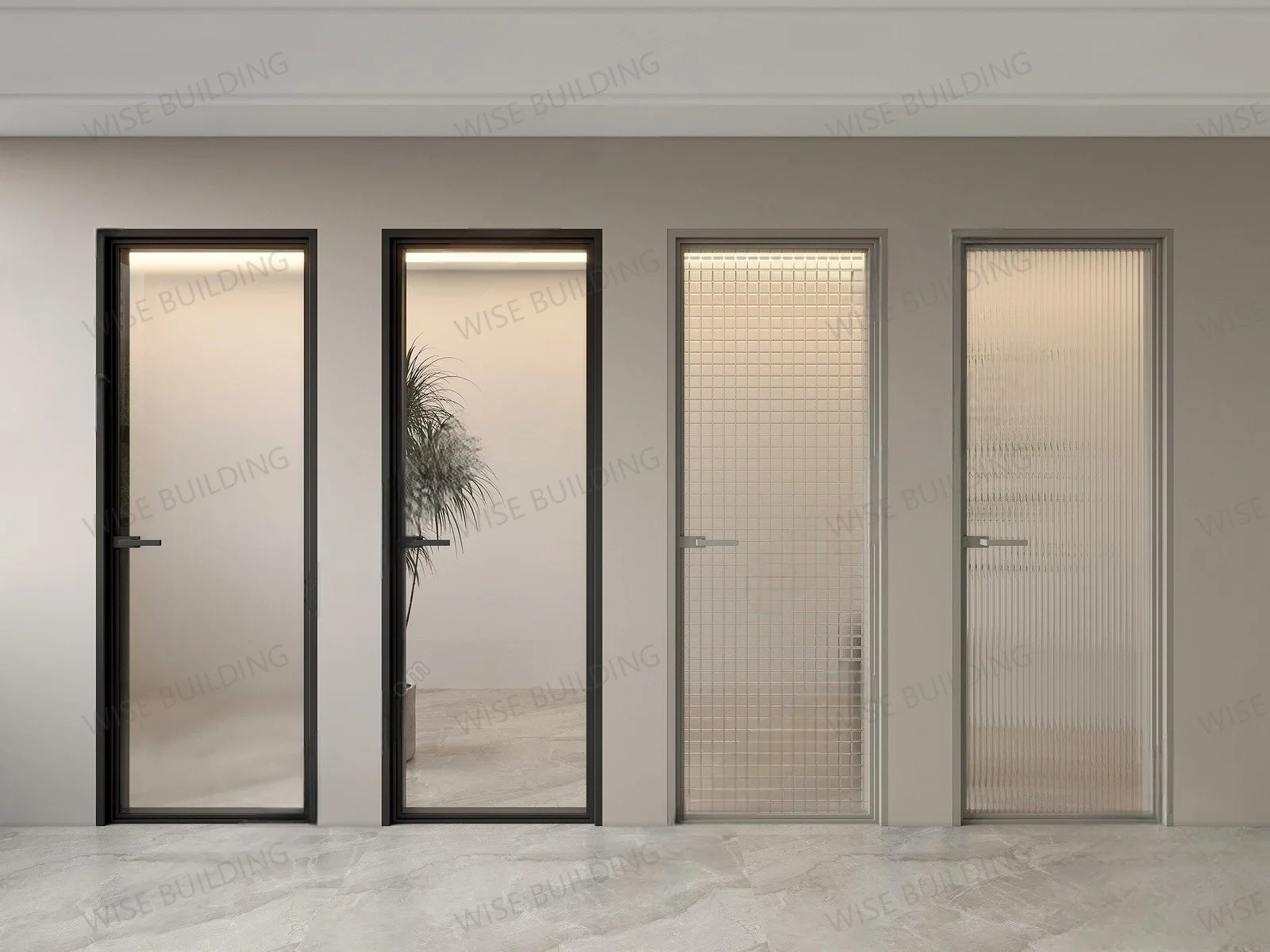 Hot Sale Thermal Break Aluminium Swing Doors Glass Door with Factory Price