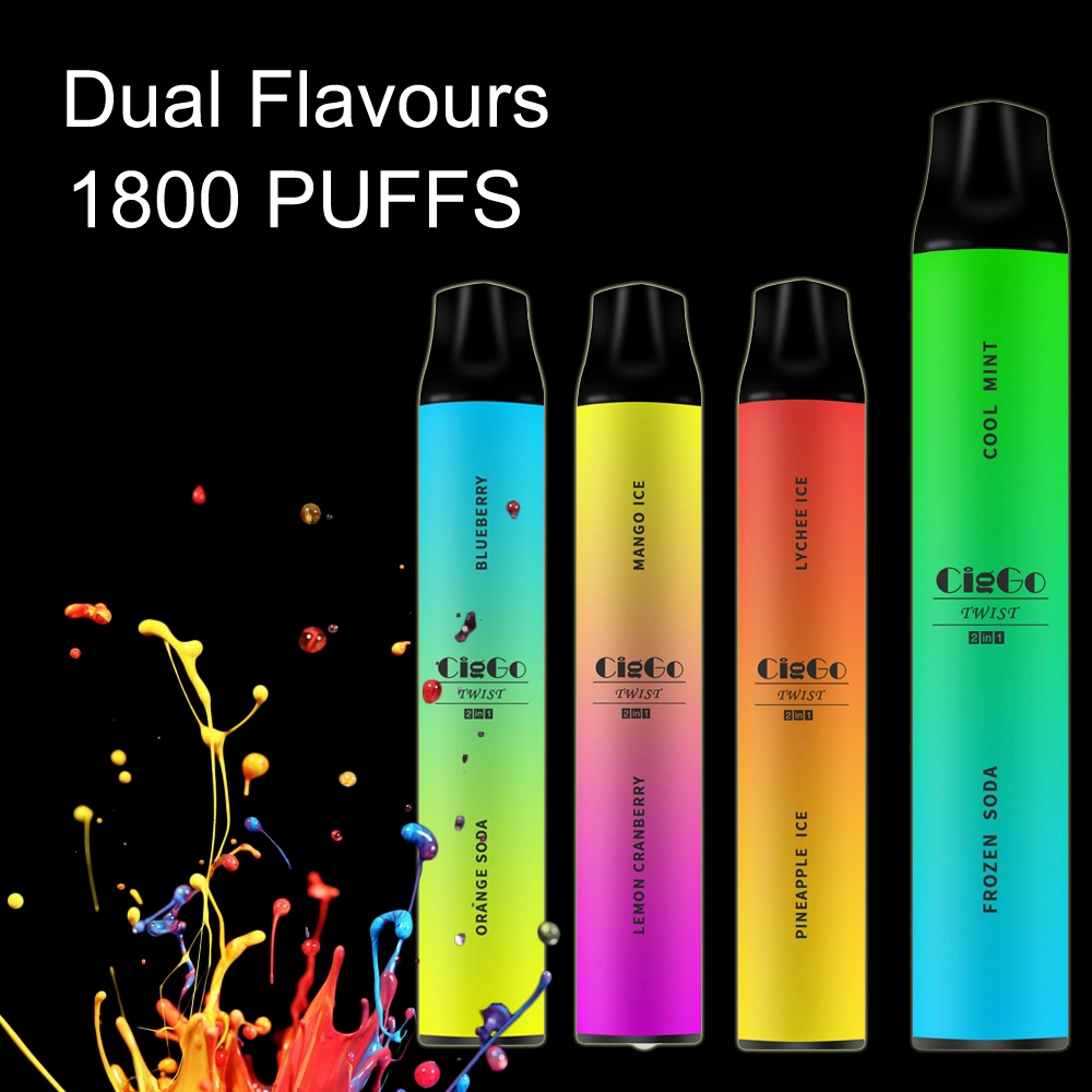 Portable Disposable/Chargeable Pod System Vape Various Flavors Puff Bar Puff Double 2 in 1 Dual Flavours