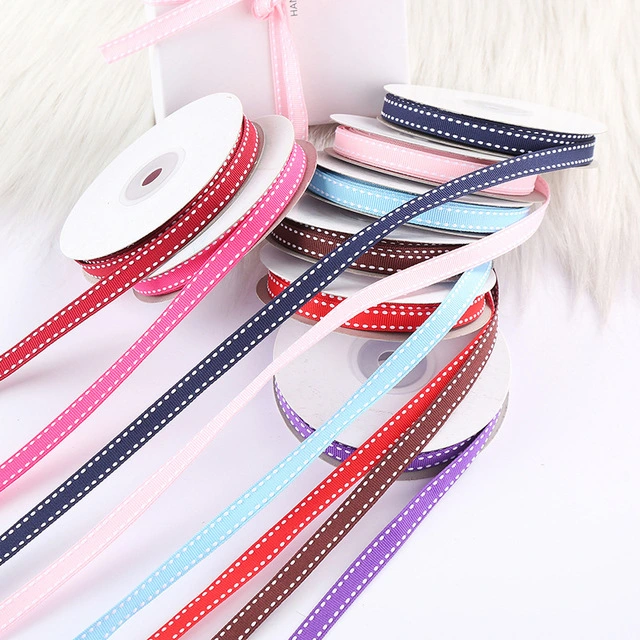 Grosgrain Ribbon with Printed Plain or Stripe