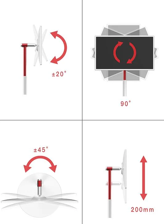 32-inch TV Móvel com bateria toque alto-falante Rotação Ajustável 1080P da tela de projeção