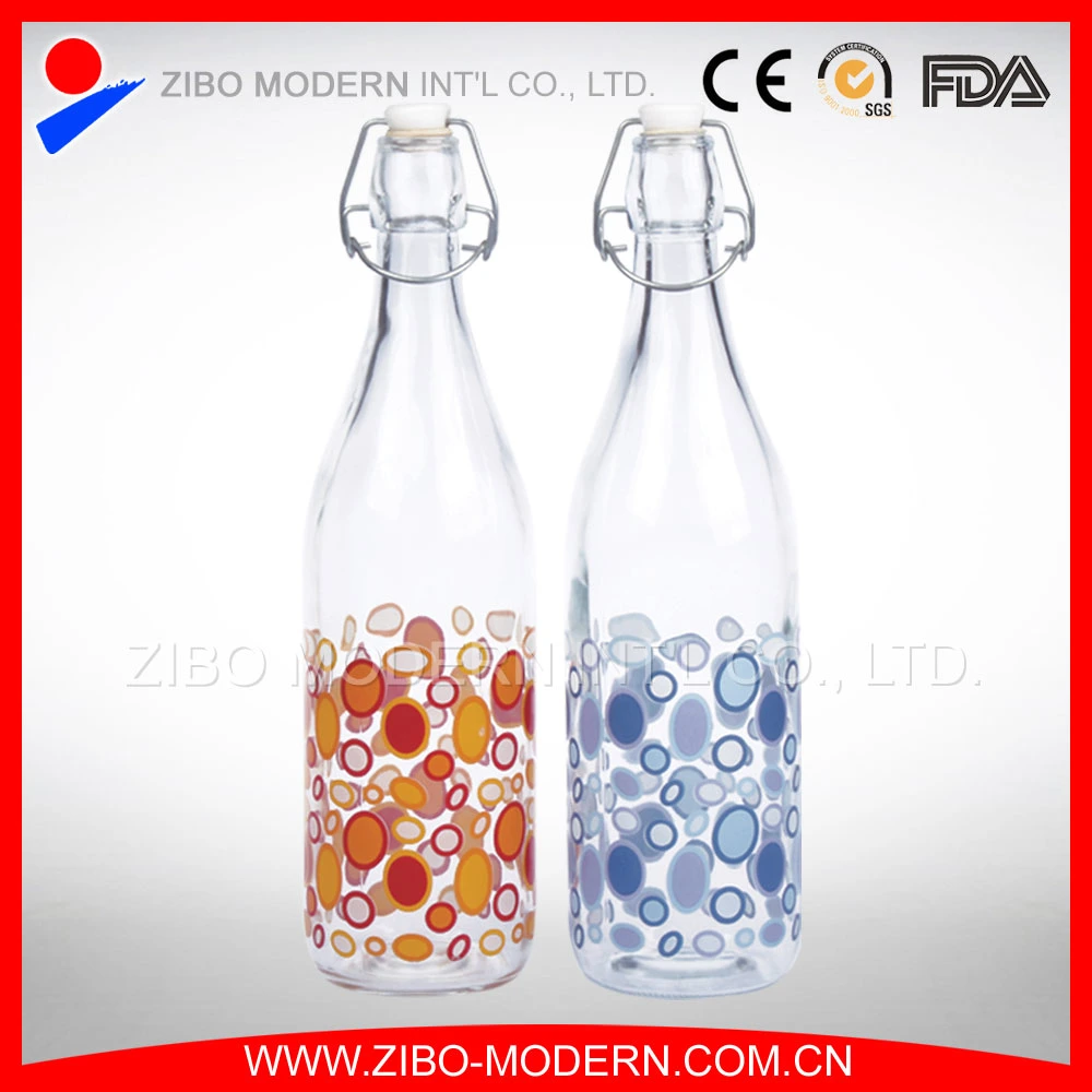 Wholesale/Supplier Cheap Clear Glass Soft Drink Storage Bottle 1000ml for Milk