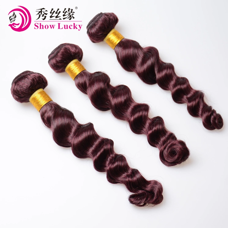 8A Grade 100% Indian Virgin Hair Deep Wave Wine Red 99j India Remy Human Hair Weaving