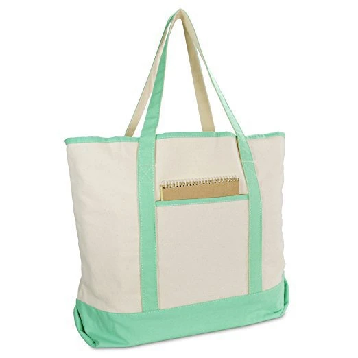 Custom Simple Ecology Reusable Organic Cotton Super Duty Canvas Tote Grocery Bag