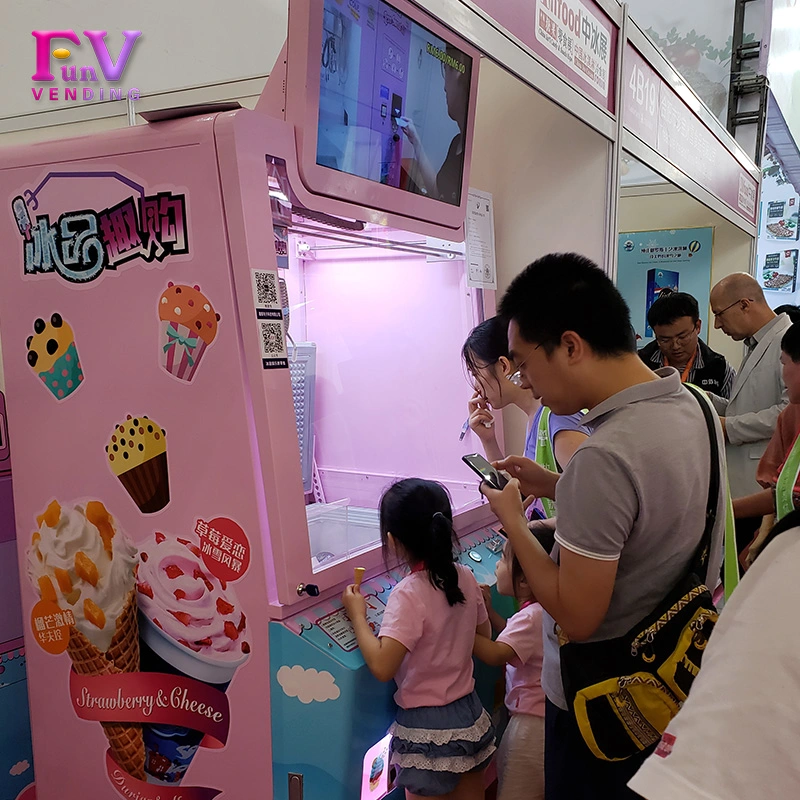 Commercial Coin Operated Price Claw Game Ice Cream Vending Machine for Foods and Drinks