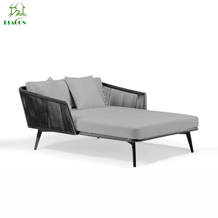 Outdoor Patio Garden Furniture Courtyard Luxury Aluminum Chaise Sun Lounger