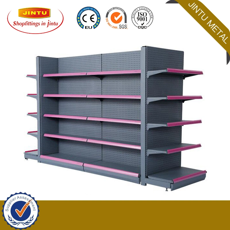 Used Metal Supermarket Double Shelves