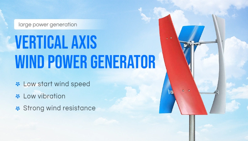 Vertical Wind Generator Turbine Installation Portable 10000W 220V Wind Turbine Generator