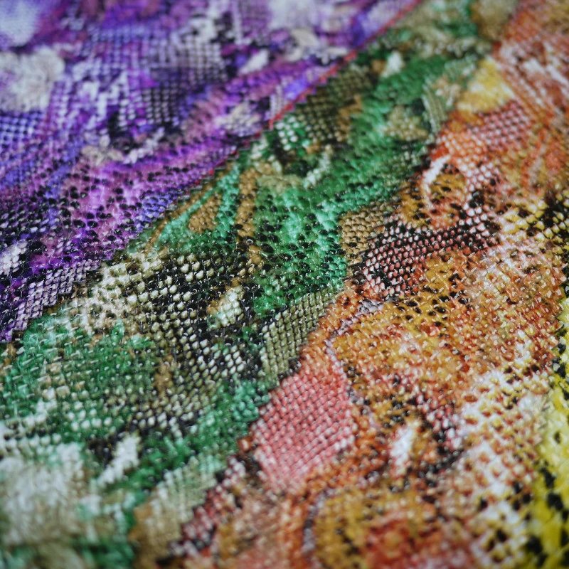 El poliéster PU de imitación de cuero sintético artificiales de tejido de tela para tapicería Material tela