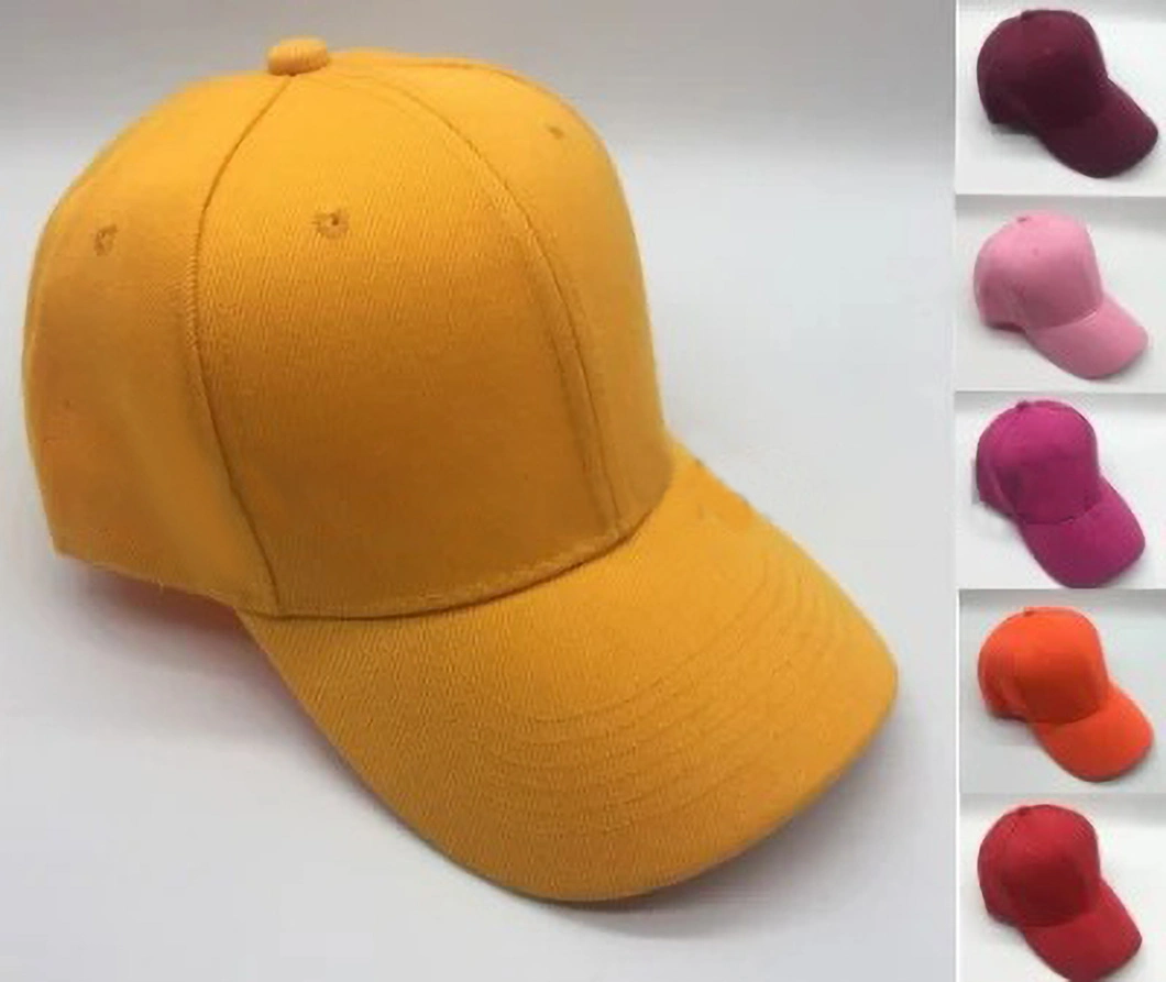 Printed Solid Color Casual Hat Adjustable Brim Hip Hop Hat Custom Logo Button Back Cap