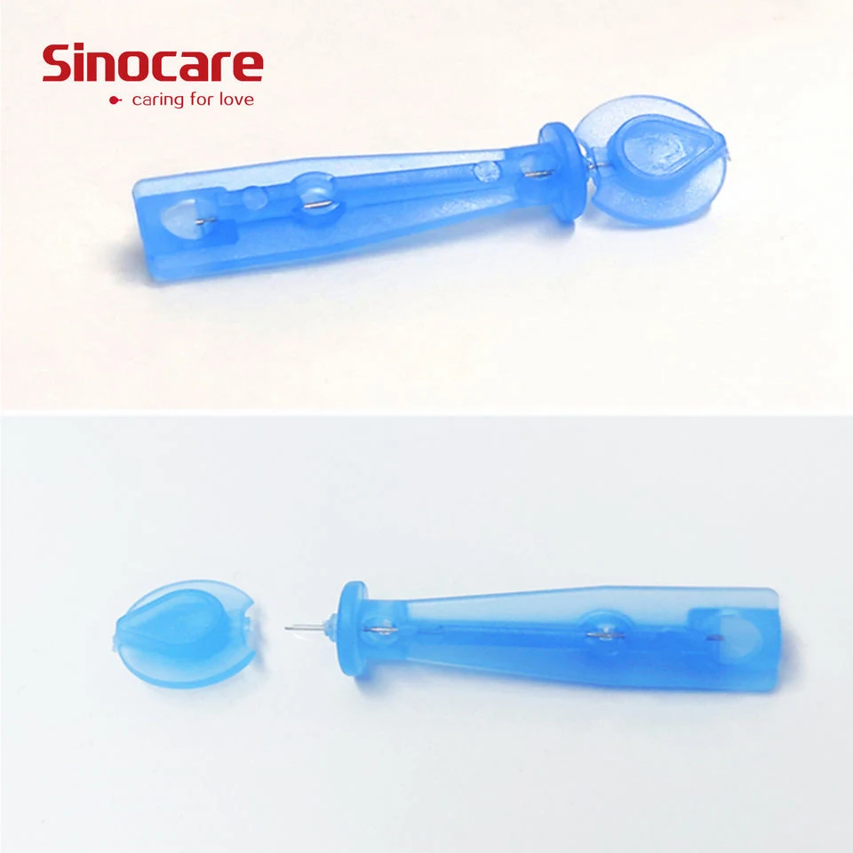 Sinocare Blood Lancets Disposable Medical Plastic Sterilized Blood Collection Lancet/Needle