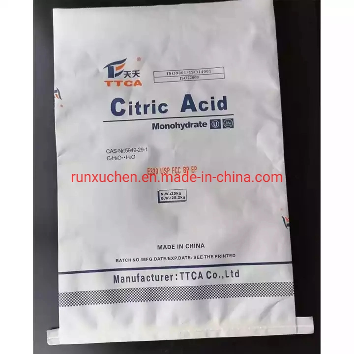 El ácido cítrico para uso alimentario ácido cítrico monohidrato 8-40 Weifang Malla Ensign, Ttca Rzbc, Cofco, Estrella, limón y Taihe.