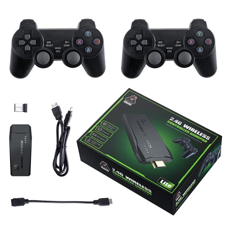 Customized Hot Selling Game Console 64G Built-in 10000 Games Stick 2.4G Wireless Controller Gamepad 4K HD M8 Video Game Console