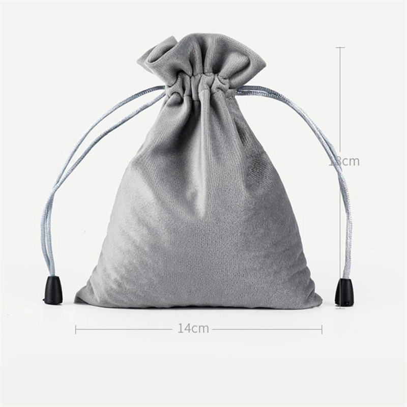 Customized Fashion Ribbon Satin Jewelry Gift Pouch Drawstring Bag with Logo