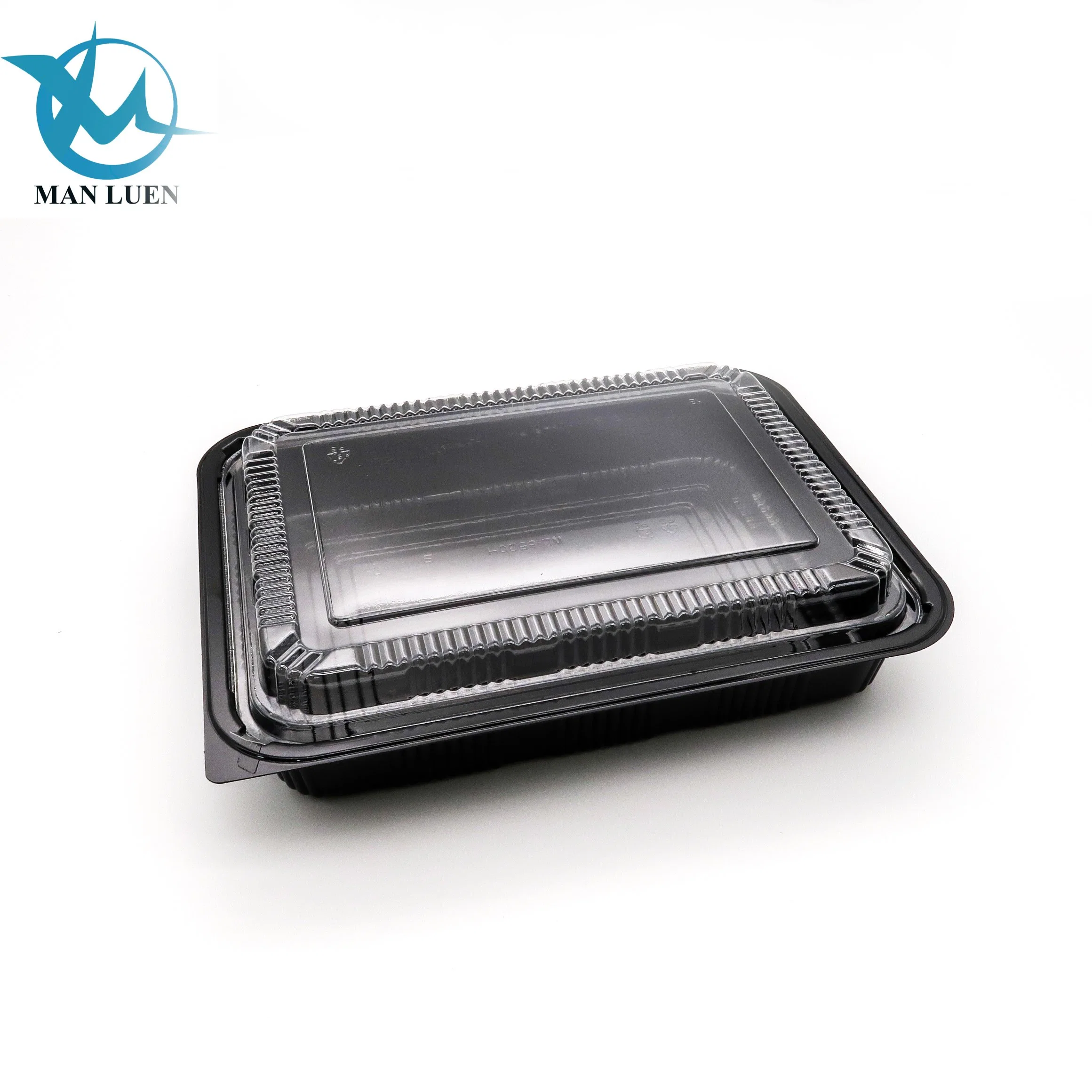 Microwave Safe Disposable Takeaway Black Leakproof Bento Box Compartment Lunch Box